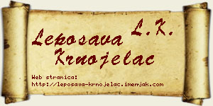 Leposava Krnojelac vizit kartica